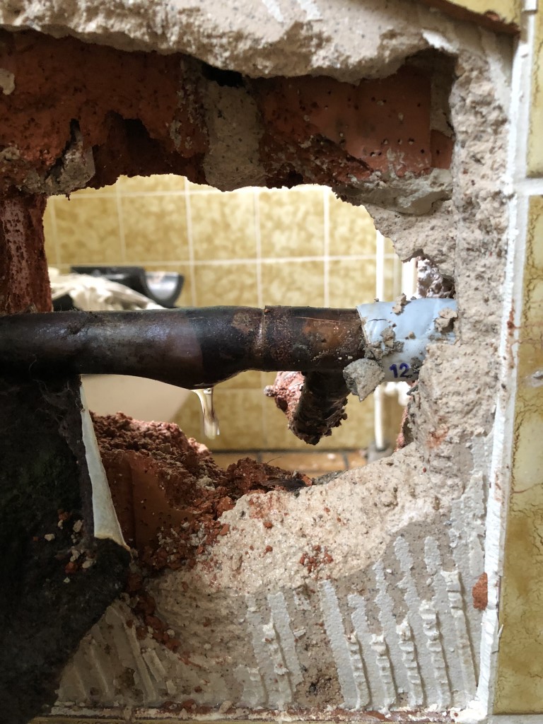 aufgefrorene Wasserleitung